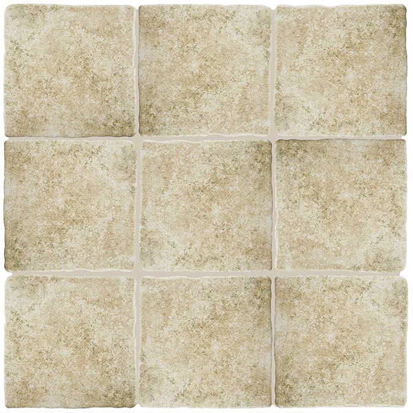 Merola Tile Costa Arena Ceramic Floor and Wall Tile 7.75 inch Width 7.75 inch Length 11.11 sq ft/case Matte Textured Finish