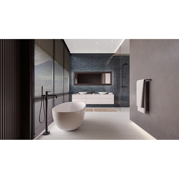 Anatolia Aura Indigo Glossy Pressed Ceramic Wall Tile 0.34 inch Thick 2.95 inch W 10.66 sq ft/case