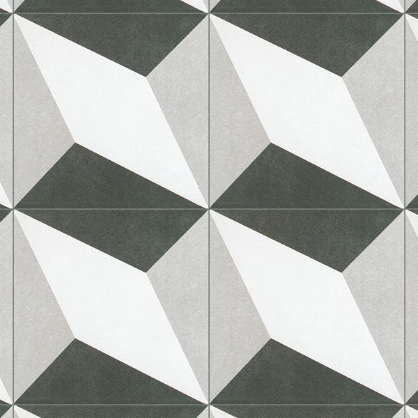Merola Tile Twenties Diamond 7.75 inch x 7.75 inch Ceramic Floor and Wall Tile 11.11 sq ft/case – Geometric Matte Finish