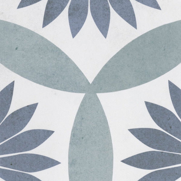 Merola Coco Hex Camellia Blue Porcelain Tile 0.35 inch Thick 7 inch x 8 inch 7.5 sq. ft./case Matte Hexagon Design