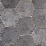 Load image into Gallery viewer, Ivy Hill Tile Mandalay Hex Antracite Porcelain Tile – 0.35 inch Thick, 9.13 inch x 10.51 inch, 8.07 sq.ft/Case – Polished Hexagon Finish