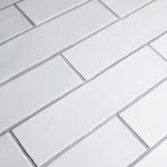 Load image into Gallery viewer, Merola Tile Chester Matte Bianco Ceramic Wall Tile 0.38 inch Thick 3 inch Wide 5.72 sq ft/case Satin Subway Finish