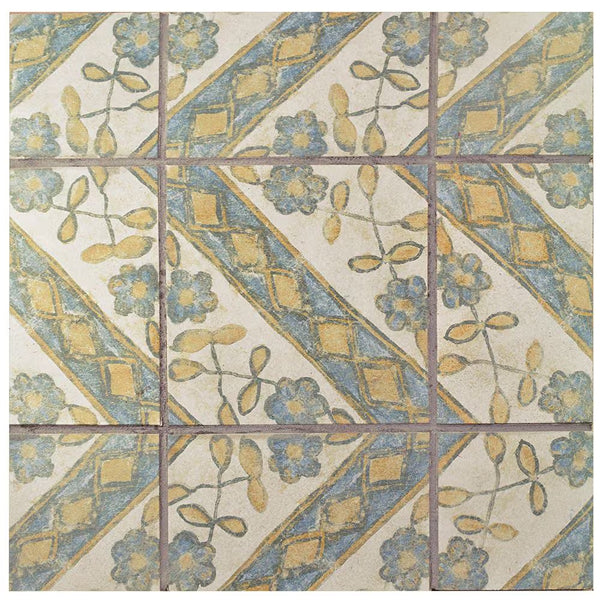 Merola Tile Klinker Retro Blanco Aubrieta 12.75 inch x 12.75 inch Ceramic Floor and Wall Tile 6.96 sq. ft./case – Satin Textured Finish