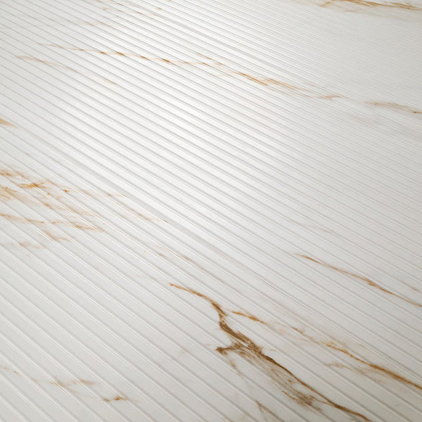 MSI Stone ULC Golden Sunset 16 inch x 48 inch Ceramic Fluted Wall Tile 0.42 inch Thick 5.17 sq ft/each Satin Finish Marble Look