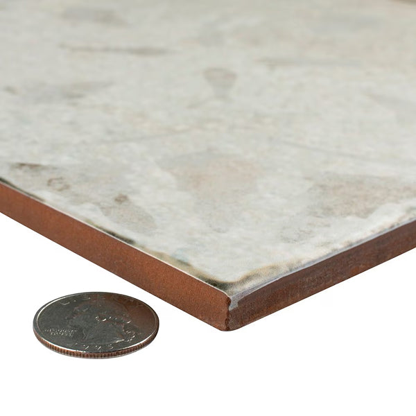 Merola Tile Kings Aurora Encaustic Ceramic Floor & Wall Tile 0.39 inch Thick 17.63 inch Wide 10.95 sq. ft. per Case – Glazed Low Sheen Textured Finish