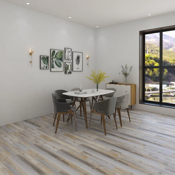 Silver Lake 7.1" x 48" x 5mm/20 mil Waterproof Click Lock Luxury Vinyl Plank Flooring