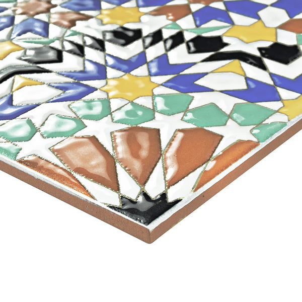 Merola Tile Sevillano Andalusia Ceramic Wall Tile 0.29 inch Thick 7.88 inch Wide 11.46 sq. ft. per Case – Glazed High Sheen Patterned Finish