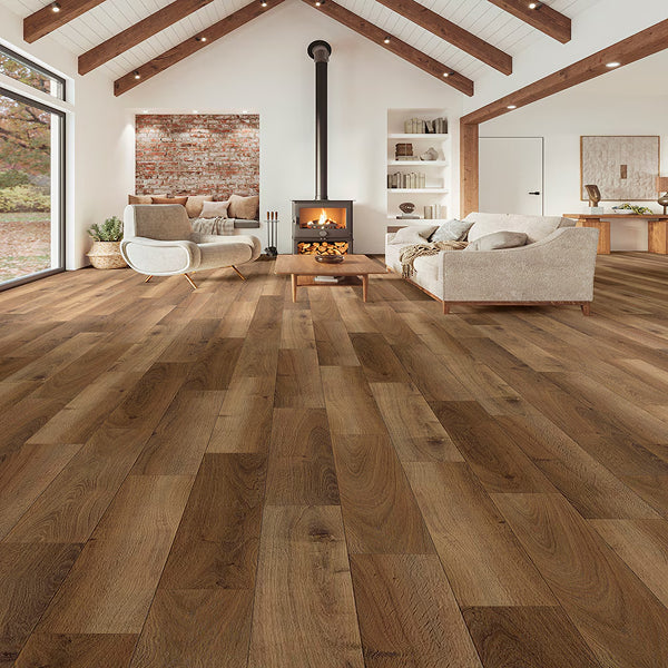 TrafficMaster Sassy Walnut 6-inch x 36-inch Peel and Stick Vinyl Plank