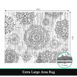 Load image into Gallery viewer, Polyester Machine Washable Oriental Light Grey Area Rug
