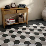 Charger l'image dans la visionneuse de galerie, Merola Tile Hexatile Matte Gris Porcelain Tile 0.37 inch Thick 7 inch x 8 inch 7.67 sq ft/case Matte Hexagon