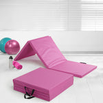 Charger l'image dans la visionneuse de galerie, CAP Barbell All Purpose Folding Aerobic Fitness Gym &amp; Gymnastics Mat 6 ft. x 2 ft. x 2 inch Thick Pink Exercise Mat
