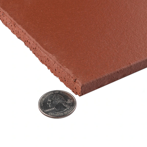 Merola Tile Quarry Red Ceramic Floor and Wall Tile 0.46 inch Thick 5.88 inch Wide 5.98 sq ft/case Textured Unglazed Finish