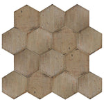 Charger l'image dans la visionneuse de galerie, Merola Tile Retro Hex Terra Porcelain Tile 14.13 inch x 16.25 inch – 11.05 sq. ft. per Case Matte Wood Look Finish