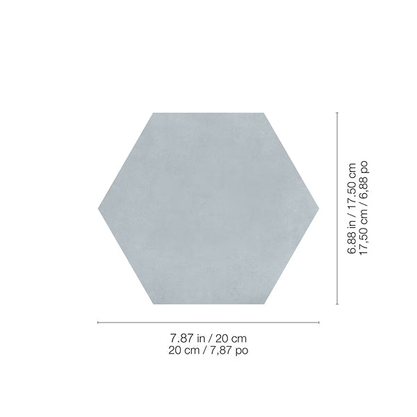 Anatolia Artisano Acqua Hexagon 7 inch x 8 inch Matte Porcelain Tile – 2.8 sq.ft. per Case