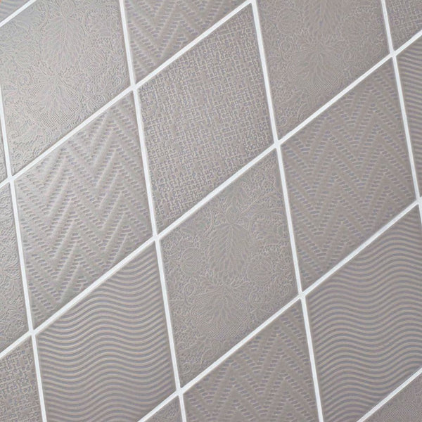 Merola Tile Rhombus Dark Grey 5-1/2-inch x 9-1/2-inch Semi-Gloss Porcelain Floor and Wall Tile (11.68 sq. ft. / case)