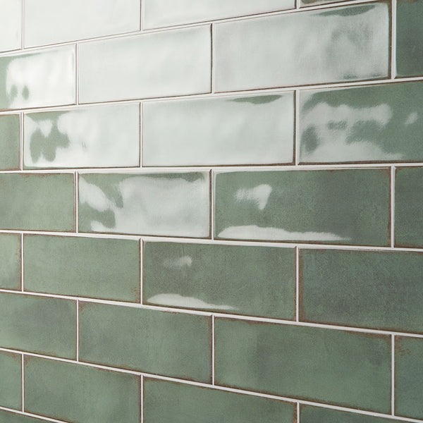 Ivy Hill Tile Santa Fe Green 3.93 inch x 11.96 inch Polished Ceramic Wall Tile (10.76 sq. ft./case)