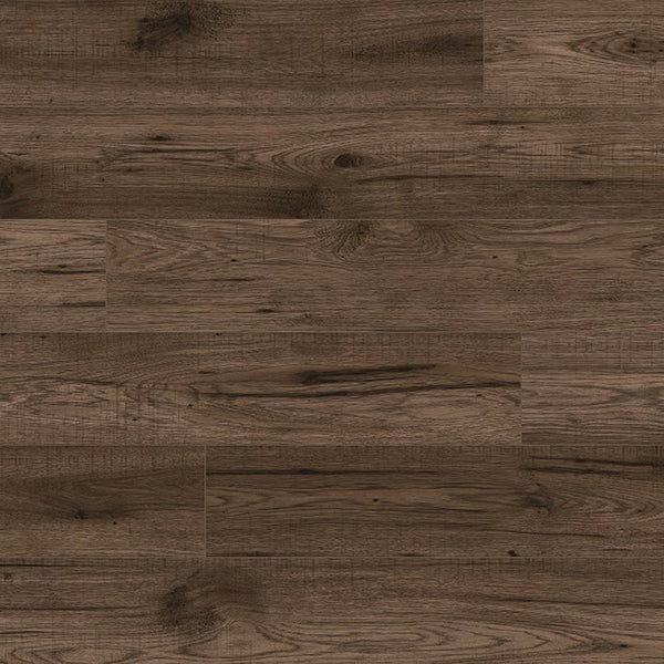Revêtement de sol stratifié TrafficMaster Espresso Hickory, brun foncé, 12 mm x 7,6 po x 54,45 po (17,24 pi²/boîte)