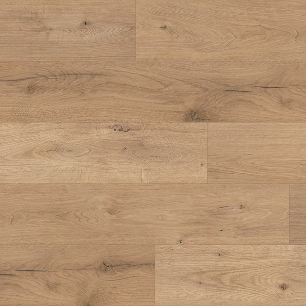 Revêtement de sol stratifié aspect bois brun TrafficMaster Riverbed Oak, 12 mm x 7,6 po l x 54,45 po L (17,24 pi²/boîte)