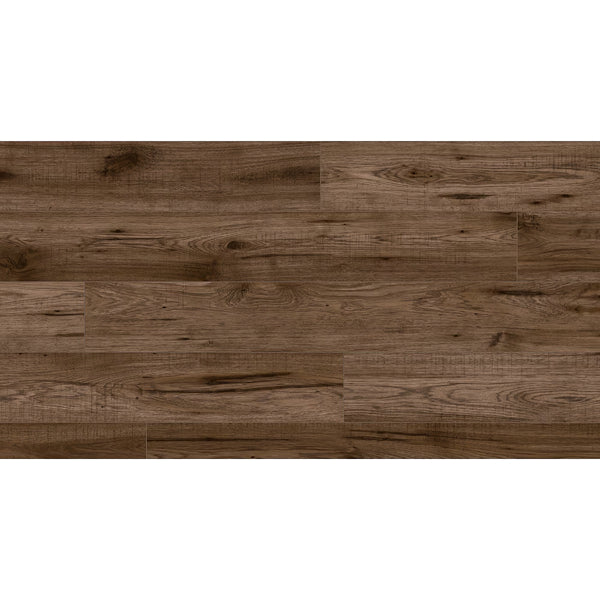 Revêtement de sol stratifié TrafficMaster Espresso Hickory, brun foncé, 12 mm x 7,6 po x 54,45 po (17,24 pi²/boîte)