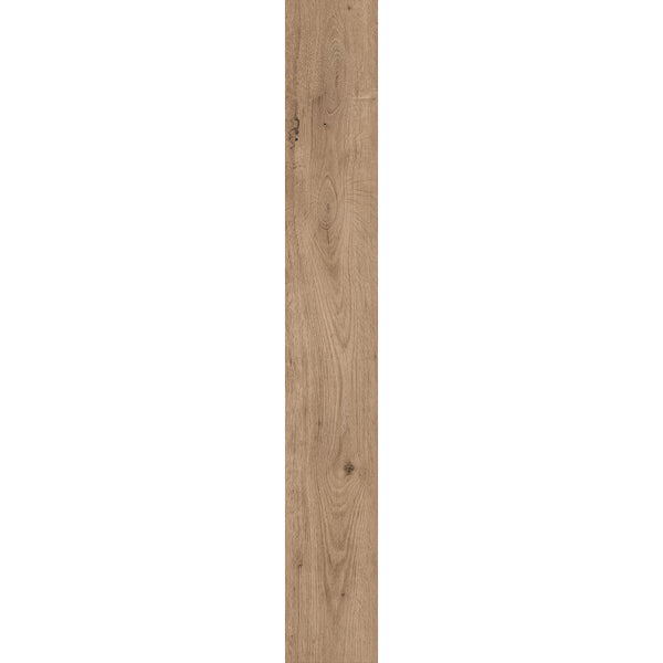 Revêtement de sol stratifié aspect bois brun TrafficMaster Teddy Oak 12 mm x 7,6 po l x 54,45 po L (17,24 pi²/boîte)