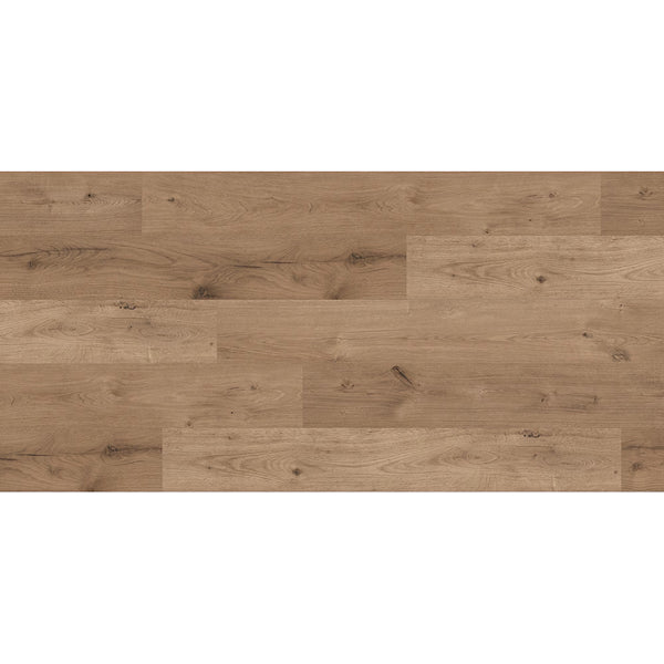 Revêtement de sol stratifié aspect bois brun TrafficMaster Teddy Oak 12 mm x 7,6 po l x 54,45 po L (17,24 pi²/boîte)
