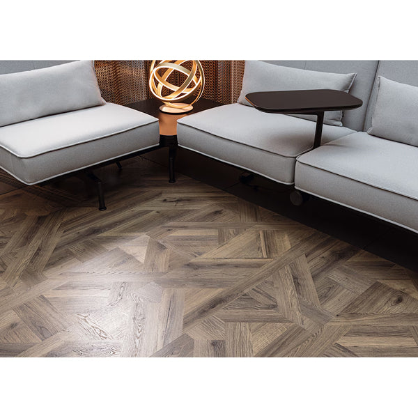 Revêtement de sol stratifié aspect bois brun foncé Lifeproof Mountainside Oak, 8 mm x 12,95 po l x 50,79 po L (27,41 pi²/boîte)