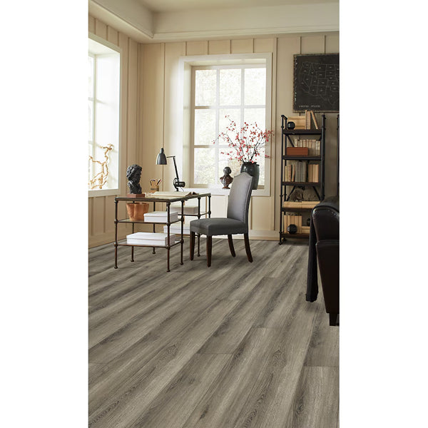 TrafficMaster Harrison Oak 12mm x 7.6 in. W x 54.45 in. L Grey Wood Look Laminate Flooring (17.24 sq.ft./case) (Copy)