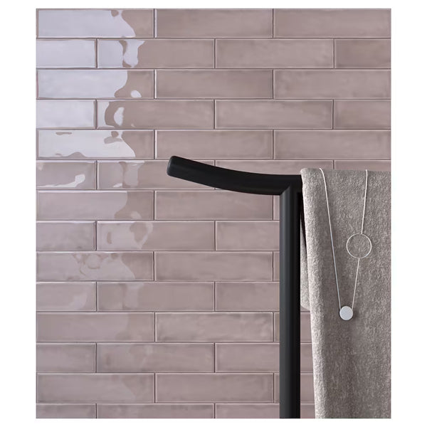 Anatolia Teramoda Petal 3 inch x 12 inch Glossy Pressed Glazed Ceramic Wall Tile 0.35 inch Thick 10.66 sq ft/case Textured Finish