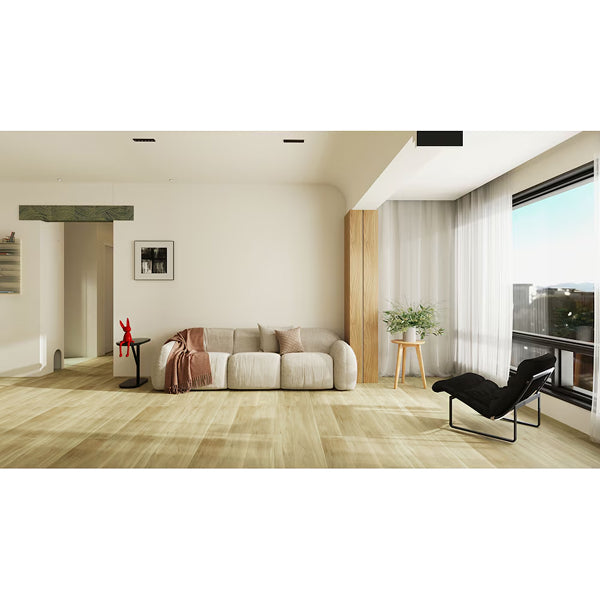 GUOYA Rigid Core Luxury Vinyl 7-1/16-inch x 48-1/16-inch Light Sanded Oak SPC Flooring (18.91 sq.ft./case)