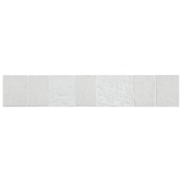 Merola Tile Blend White 3.25 inch x 17.5 inch Porcelain Wall Tile – 9.6 Sq. Ft./Case – Textured Stone Look Finish