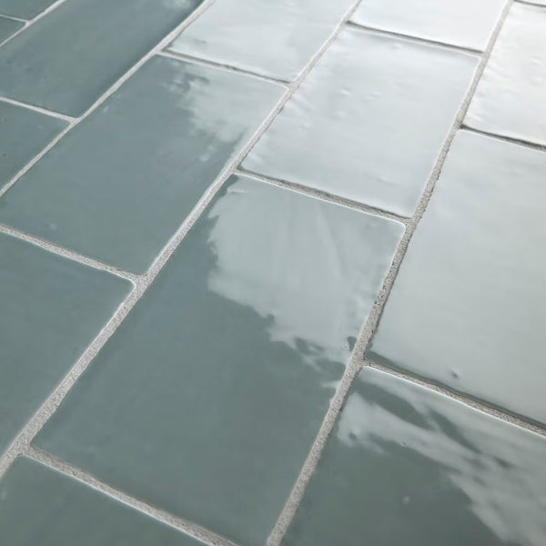 Merola Tile Chester Acqua 3 inch x 6 inch Ceramic Wall Tile – 5.72 sq. ft. per Case, Glossy Smooth Finish