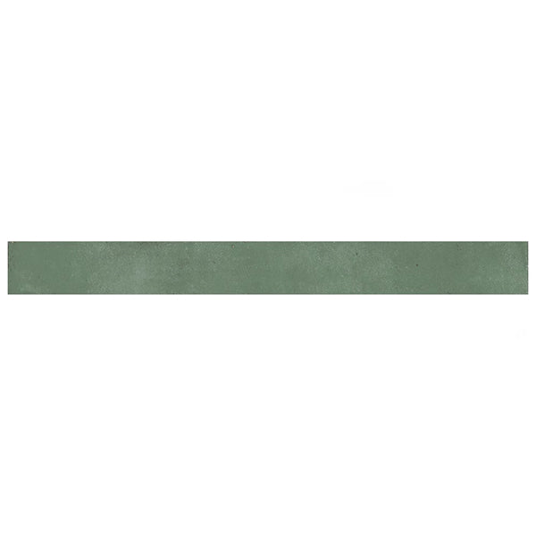 Merola Tile Phoenix Green Porcelain Floor and Wall Tile 1.88 inch x 17.75 inch x 0.33 inch – 7.424 sq. ft./Case, Matte Subway Look Finish