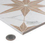 Charger l'image dans la visionneuse de galerie, Merola Tile Llama Stella Loire Noce Porcelain Tile 0.38 inch Thick x 9.75 inch Wide – 10.88 sq. ft. Coverage – Textured Mixed Finish