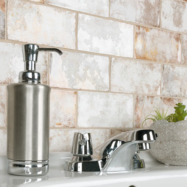 Merola Tile Biarritz Beige 3 inch x 6 inch Ceramic Wall Tile – 5.72 Sq. Ft. Coverage per Case