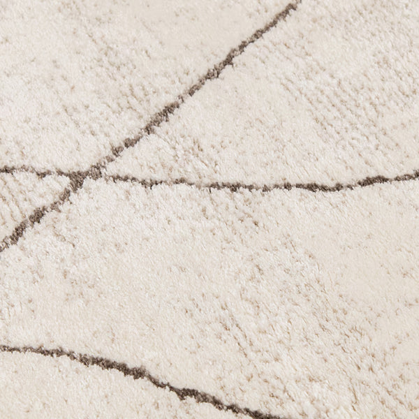 Home Decorators Collection Wavy Trellis Ivory/Light Brown 8 ft. x 10 ft. Indoor Area Rug – Plush High Pile Transitional Rug