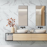 Load image into Gallery viewer, MSI Stone ULC Statuary Stripe White 12 inch x 24 inch Glossy Ceramic Patterned Look Wall Tile 16 sq ft/case – High Gloss Finish