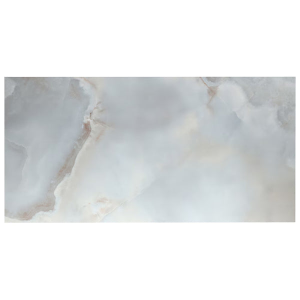 Ivy Hill Tile Jume Onyx Pearl Porcelain Tile – 0.39 inch Thick, 24 inch x 48 inch, 15.49 sq.ft/Case – Polished Onyx Look Finish