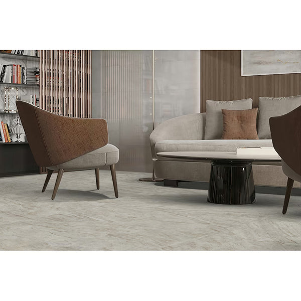 Anatolia Taj Mahal Porcelain Tile 0.34 inch Thickness 24 inch Width 15.5 sq. ft. Coverage Polished Rectified Marble Look