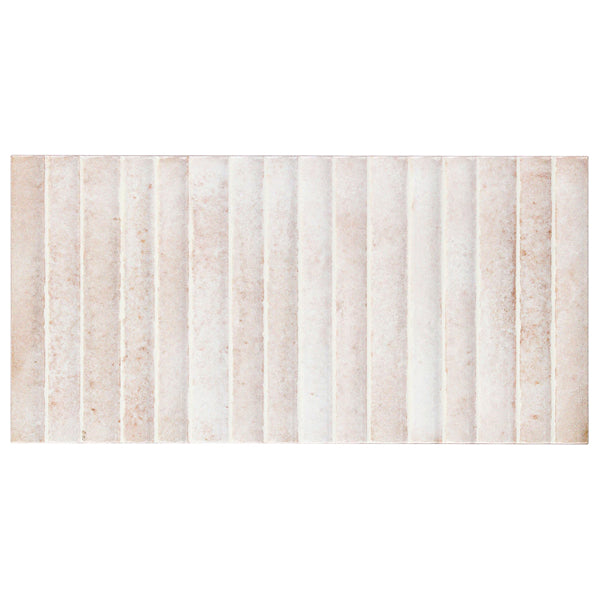 Carrelage mural cannelé poli blanc Ivy Hill Mawr 5,9 po x 11,81 po 0,31 po d'épaisseur 9,68 pi ca/caisse