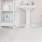 Charger l'image dans la visionneuse de galerie, FloorPops Lattice Peel &amp; Stick Floor Tiles Set of 20 – Grey &amp; White Patterned Vinyl Tiles
