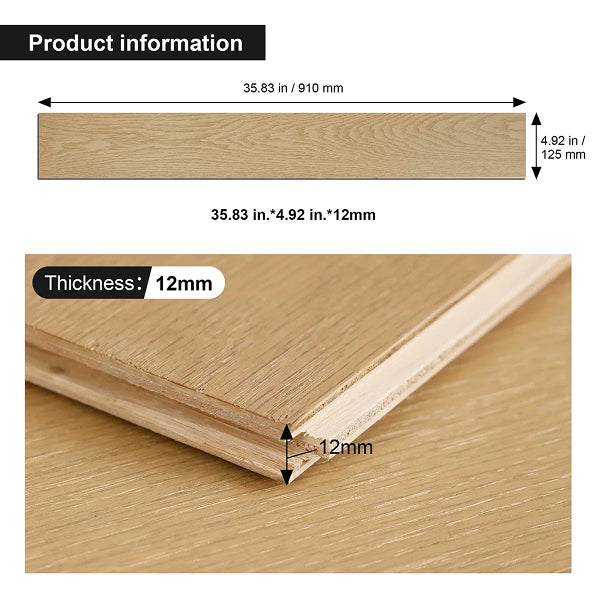 Dark Oak 0.59 In. T x 35.83 In. L x 4.92 In. W Tongue & Groove Engineered Hardwood Flooring (24.49 sq. ft./20-Pack) (Set of 20)
