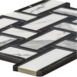 Load image into Gallery viewer, Stately Tre Basketweave 9.5" x 14" Porcelain Marble Look Wall &amp; Floor Tile