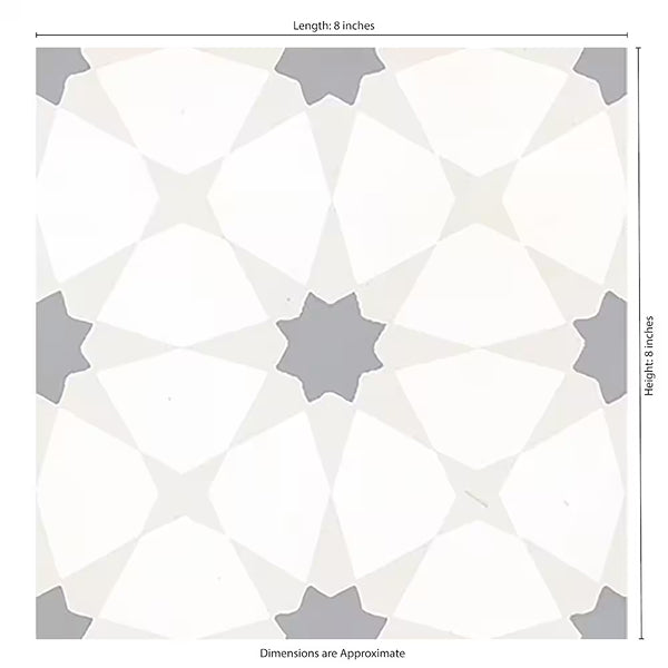 MSI Stone ULC Zoudia Porcelain Tile 0.35 inch Thickness 8 inch Width 5.16 sq. ft. Coverage Matte Patterned Floor and Wall Tile