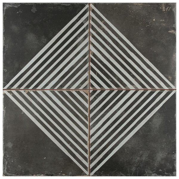 Merola Tile Kings Rombos 17-5/8 inch x 17-5/8 inch Ceramic Floor and Wall Tile (11.02 sq. ft./Case) – Glazed Encaustic-Inspired Finish
