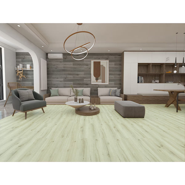 GUOYA Rigid Core Luxury Vinyl 7-1/16-inch x 48-1/16-inch Ivory Oak SPC Flooring (18.91 sq.ft./case)