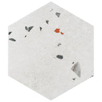 Load image into Gallery viewer, Merola Tile Sonar Hex White 8.63 inch x 9.88 inch Porcelain Floor and Wall Tile 11.5 sq ft per Case Terrazzo Look