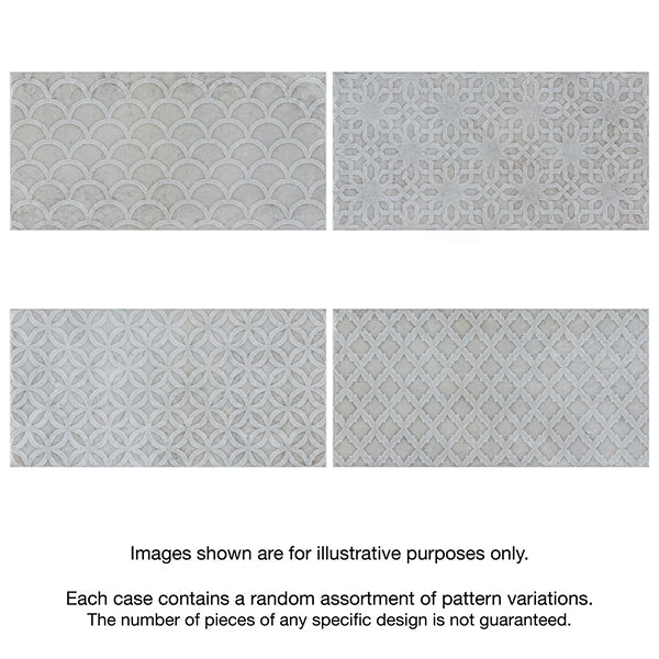 Merola Tile Camden Decor Grey 4 inch x 8 inch Ceramic Wall Tile 11.5 sq. ft./case – Glossy Patterned Subway Finish