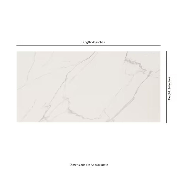 MSI Stone ULC Leonardo Venato Porcelain Tile 0.37 inch Thickness 24 inch Width 16 sq. ft. Coverage Polished Finish Marble Look