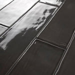 Load image into Gallery viewer, Merola Tile Chester Grafito Ceramic Wall Tile 0.38 inch Thick 3 inch Wide 5.72 sq ft/case Glossy Subway Finish