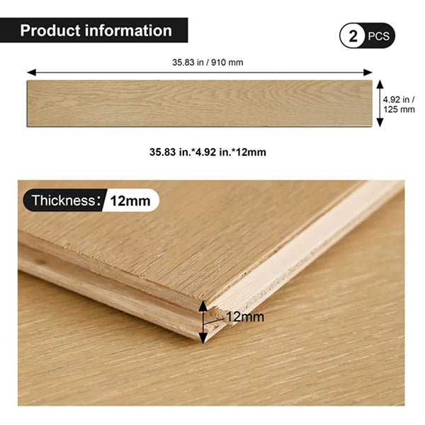 Dark Oak 0.59 Inch T x 35.83 Inch L x 4.92 Inch W Tongue and Groove Engineered Hardwood Flooring (2.45 Sq. Ft. / 2-Pack) (Set of 2)